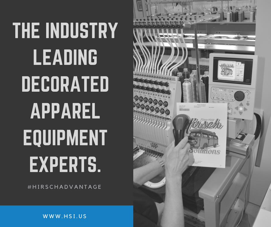 THE INDUSTRY LEADING DECORATED APPAREL EQUIPMENT EXPERTS.